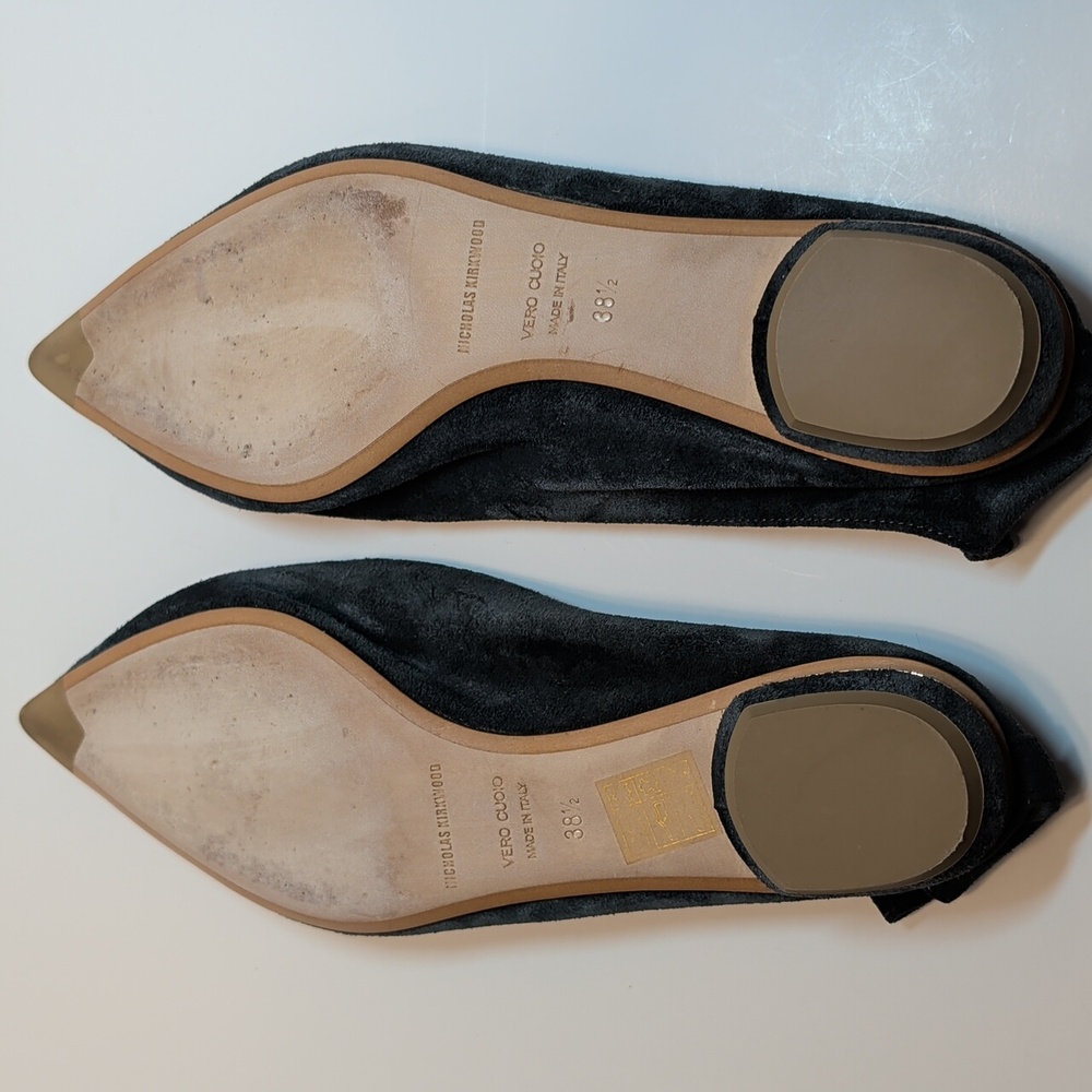 Nicholas Kirkwood Suede Pointed Loafers Size EU 38.5 US Size 8/8.5 - Picture 11 of 14